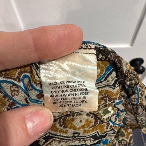 Y2K Sheer Paisley Tie Front Sequin Blouse Boho Style - Picture 6 of 6